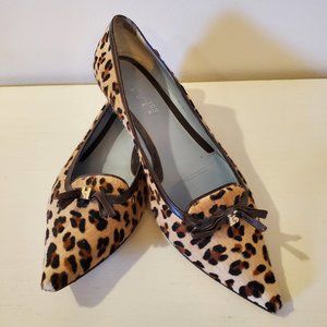 Lambertson Truex Kitten Heel Pony Hair Leopard